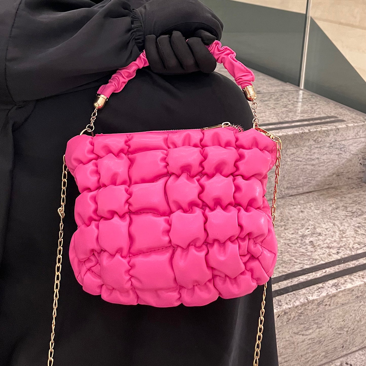 Hot Pink Quilted Bag