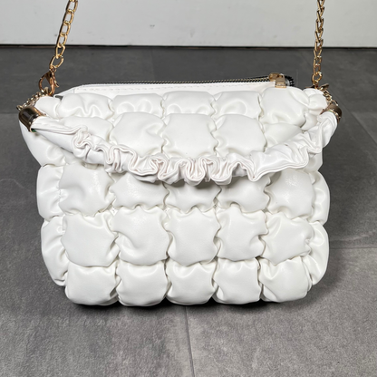 White Quilted Leather Bag