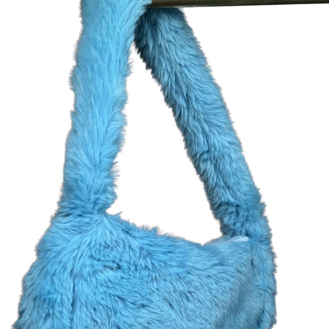 Blue Fluffy Shoulder Bag - Mary’s Twist