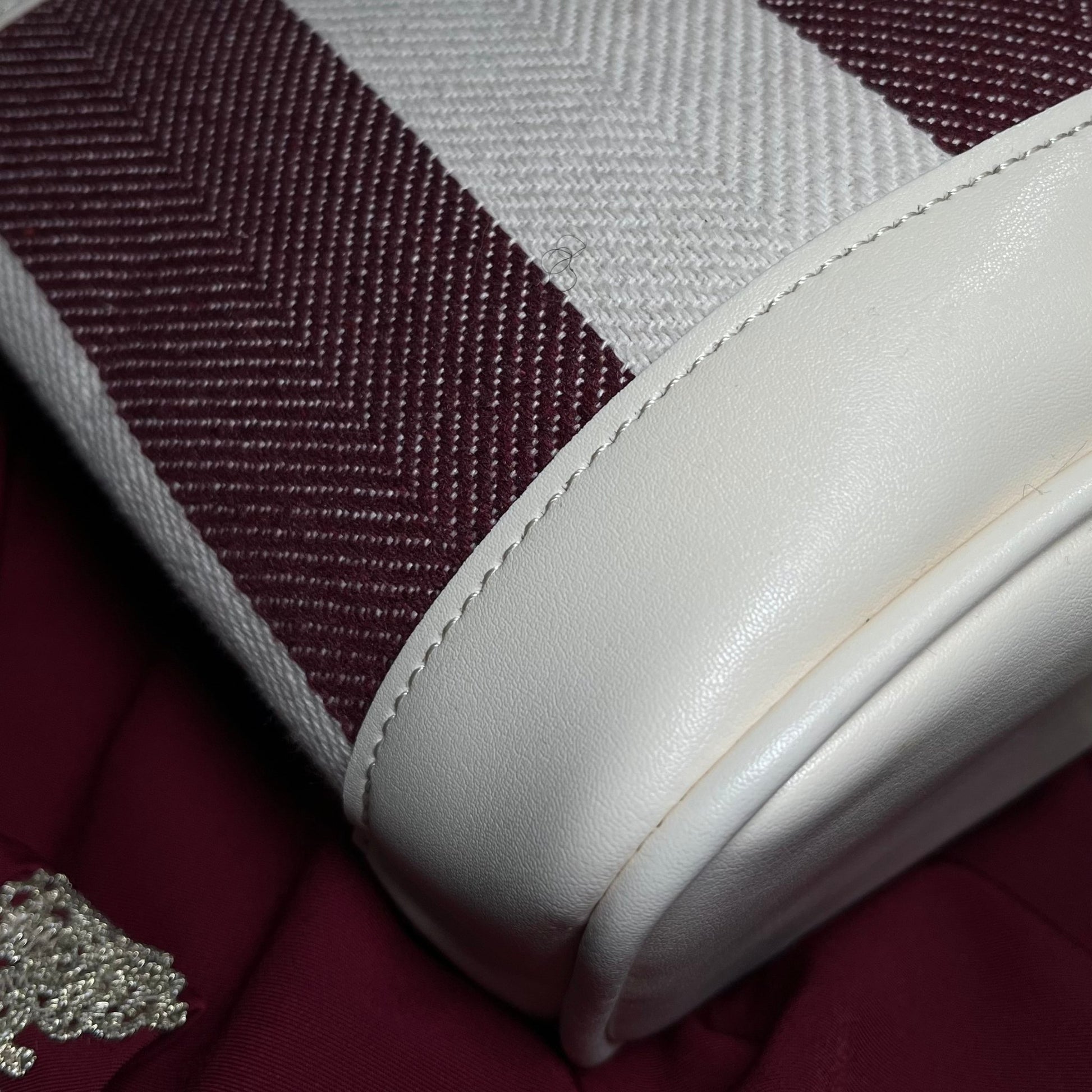 Burgundy Stripe Quality Canvas Tote - Mary’s Twist